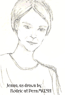 Jenna, as drawn by Rodric of PernMUSH